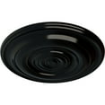 thumbnail image 3 of Ekena Millwork 18"OD x 1 1/2"P Niobe Ceiling Medallion (Fits Canopies up to 8 5/8"), Hand-Painted Black Pearl, 3 of 5