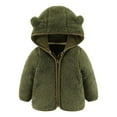 thumbnail image 4 of GYRATEDREAM Newborn Infant Baby Boys Girls Fleece Hooded Jacket Coat with Ears Todder Kids Outwear Coat Zipper Up Warm Winter Outwear for 6M-6Y, 4 of 10
