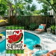 thumbnail image 4 of Hello Summer Watermelon Welcome Garden Flag 28x40"Inch Double Sided, Cute Fruit Farmhouse Burlap Small Yard Flag Summer Seasonal Holiday Outdoor Outside Decoration, 4 of 4
