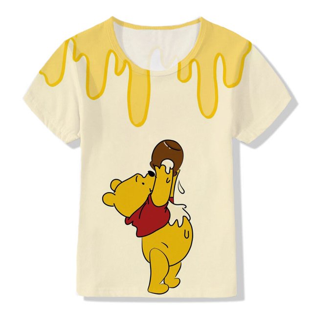La serie Disney Winnie The Pooh es un nuevo modelo de verano, lleno de estampados, niña súper linda, rosa, amarillo, 1-12 años150 zhangmengya CONDUJO