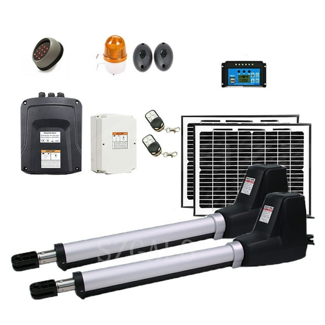 Heavy Duty Dual Wing Electric Swing Gate Opener Kit Auto Dual Gate Motor Complete Hardware Kit For Swing, Driveway, Fence ,Free Your Hands