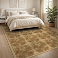 thumbnail image 3 of ODIKA Cream Frond Interlocking Layout Rectangular Fronds Large Beige Flowing Dynamic Foldable Easy Care for King Size Bedroom, Master Suite, Under Bed, 3 of 7