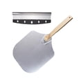 thumbnail image 2 of Pizza Paddle, Pizza Spade with Cutter, Professional Wooden Handle Pizza Peel,, 2 of 9