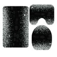 thumbnail image 1 of Hearth & Gear Shiny Silver Glitter Black 3 Piece Bathroom Rugs Set Bath Rug Mat And Toilet Lid Cover Kitchen Towels Large Bath Towels Bathroom Rugs Set Towel Racks for Bathroom over Toilet Bathroom, 1 of 4