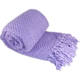 thumbnail image 4 of Home Soft Things Reversible Tweed Throw Blanket, Super Soft & Cozy - Lavender, 50x60", 4 of 6
