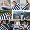 thumbnail image 5 of Navy Blue Striped Cooling Blanket,Lightweight Breathable Summer Throw Blanket with Double Sided Cold Effect,Modern Farmhouse Blue White Stripes Picnic Blankets Bed Sheet for Hot Sleepers 30"x40", 5 of 8
