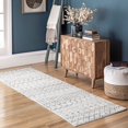 thumbnail image 3 of Brooklyn Rug Co  Emmy Moroccan Trellis Area Rug Dark Grey 12' x 18' 12' x 15' Indoor Living Room, Bedroom, Dining Room White, Ivory, Off-White, 3 of 5