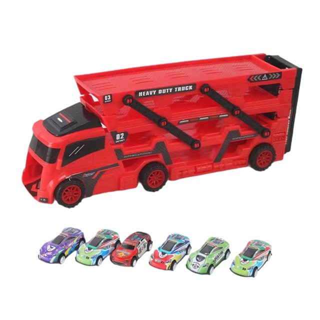 Pista plegable de juguete para niños CUTICAT modelo de reconocimiento de forma de camión rojo