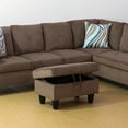 thumbnail image 2 of Aukfa 29" Storage Ottoman Bench for Sectional Sofa Set, Lift Top, Linen, Brown, 2 of 9