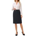 thumbnail image 1 of INSPIRE CHIC Women's Business Pencil Skirt High Waist Formal Work Knee Length Skirts XL Navy Blue, 1 of 4
