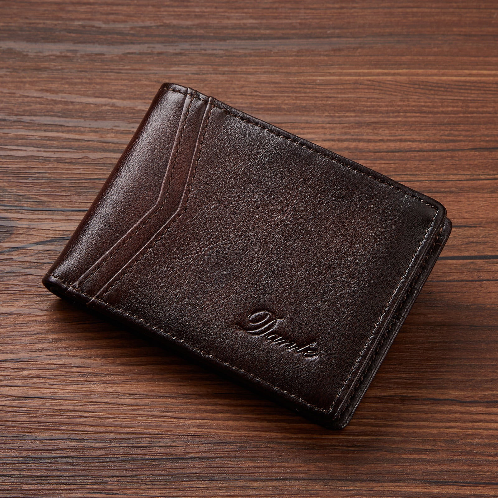 CTM Crazy Horse Leather RFID Trifold Chain Wallet (Men) - Walmart.com