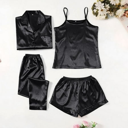 

Female 5/4/2PCS Pajamas Set Satin Pyjamamas Lace Patchwork Bril Wedding Nightwear Rayon Home Wear Nighty&Robe Suit