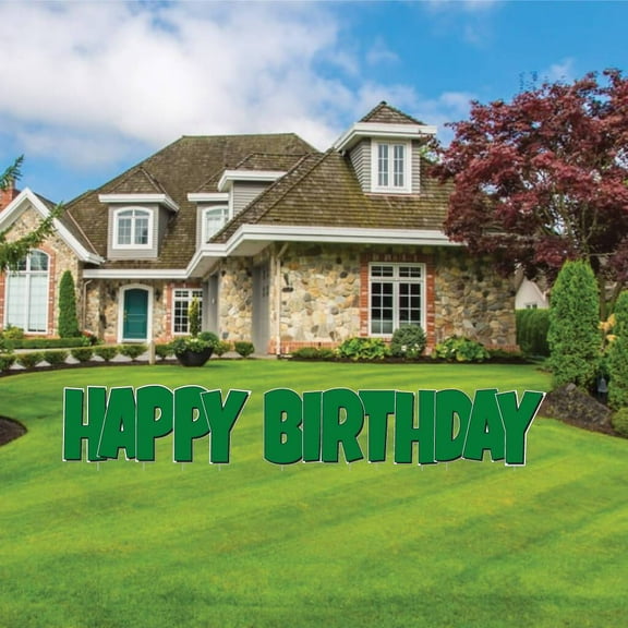 VictoryStore Green EZ Happy Birthday Display, Green Easy Setup Birthday Decorations, 19860