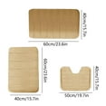 thumbnail image 3 of Clearance!XEOVHV Memory Foam Bath Mat Set, Bathroom Rugs for 3 Pieces, Toilet Mats, Soft Comfortable, Water Absorption, Non-Slip, Thick, Machine Washable, Easier to Dry for Floor Mats, Khaki, 3 of 9