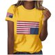 thumbnail image 1 of Tops de Cuello Redondo para las Mujeres de Manga Corta Impresa Casual, Camiseta de Moda para Uso Diario Y de Fiesta, 1 of 5
