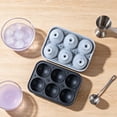 thumbnail image 5 of Baseball Ice Cube Tray with 6 Ball Compartments for Cocktails Soda and Summer Drinks Reusable Plastic Kitchen Freezer Mold, 5 of 6