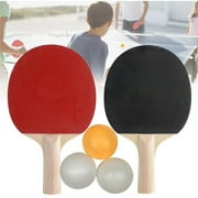 Ping Pong Paddle Set, Table Tennis Set with 3 Balls,Beginner Table Tennis Racket Set, Optimize Rotate and Control, for Indoor Outdoor Play