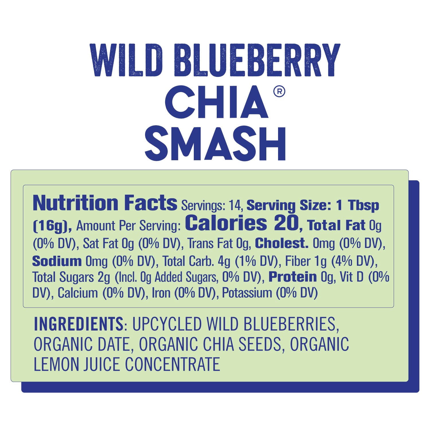 Oswald Chia Smash Jam - Wild Blueberry, 8oz Pack Of 6