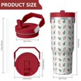 thumbnail image 4 of Christmas 30oz Handheld Travel Tumbler with Handle – Double Wall Stainless Steel Insulated Cup, Flip Straw Lid, Leak-Proof & BPA-Free for Hot and Cold Drinks – Durable Coffee & Juice Mug Black, 4 of 7