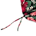thumbnail image 3 of Jordan Manufacturing 72" x 22" Megara Patino Black Floral Rectangular Outdoor Chaise Lounge Cushion with Ties and Hanger Loop, 3 of 10