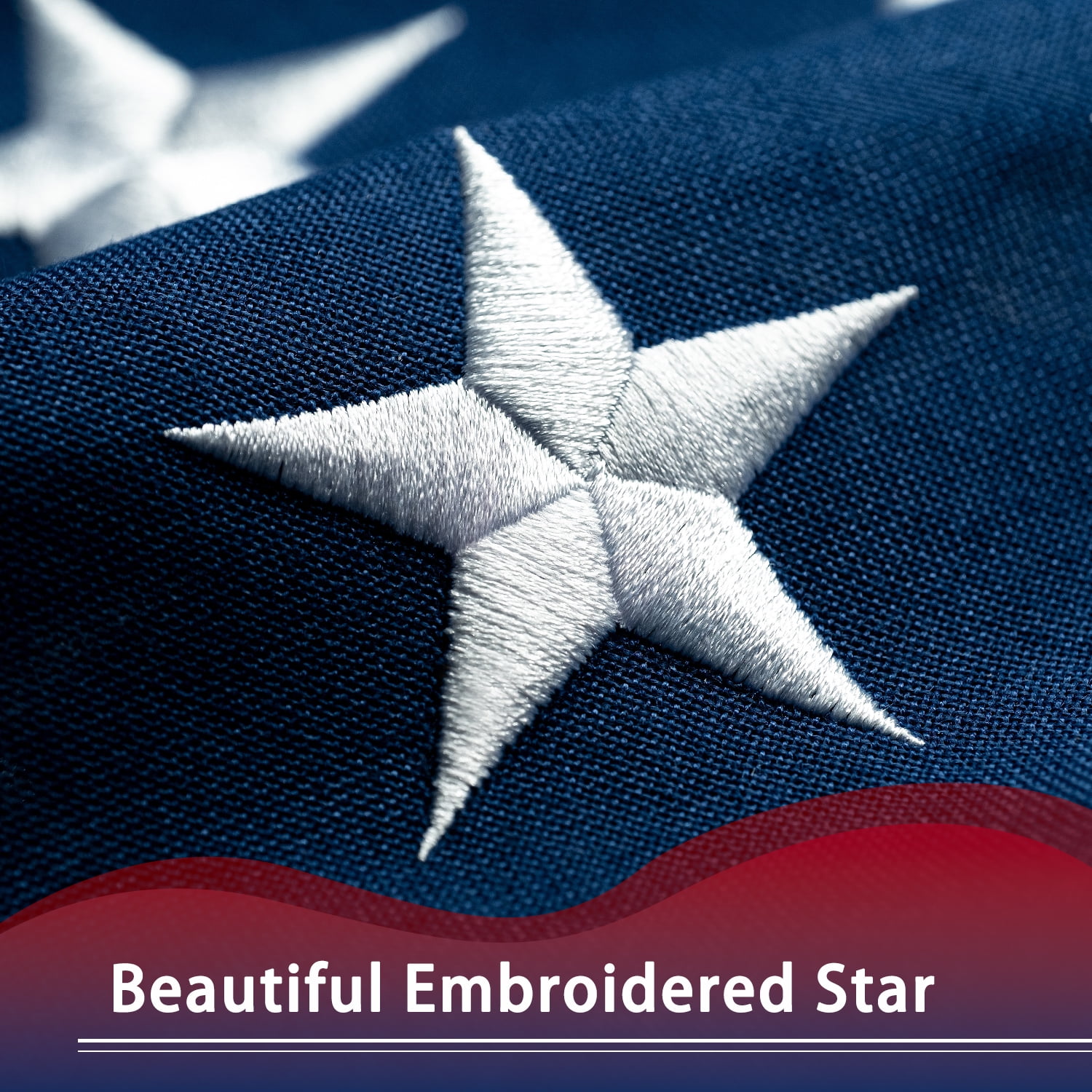 American Flag 3x5 ft Deluxe Super Tough Series Spun Polyester, US USA Flag with Embroidered Stars, Sewn Stripes