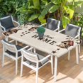 thumbnail image 2 of Sweet Home Table Cloths for 6 Foot Rectangle Tables, Western Stars Bird Houses Farmhouse Retro Patio Waterproof Elastic Fitted Tablecloths, Washable Rectangular Table Cover for Camping, 2 of 8