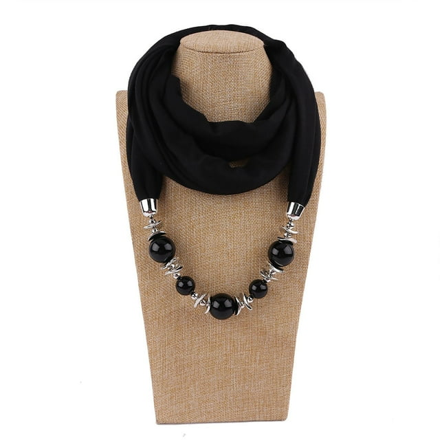 Scarf Women Pendant Scarf With Tassel Rhinestone Jewelry Scarves Scarf