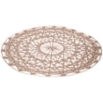 thumbnail image 4 of Koyal Wholesale Round 15" Laser Cut Rose Gold Modern Geometric Vinyl Placemats, 12 Pack Set, Reusable Non-Slip, 4 of 5