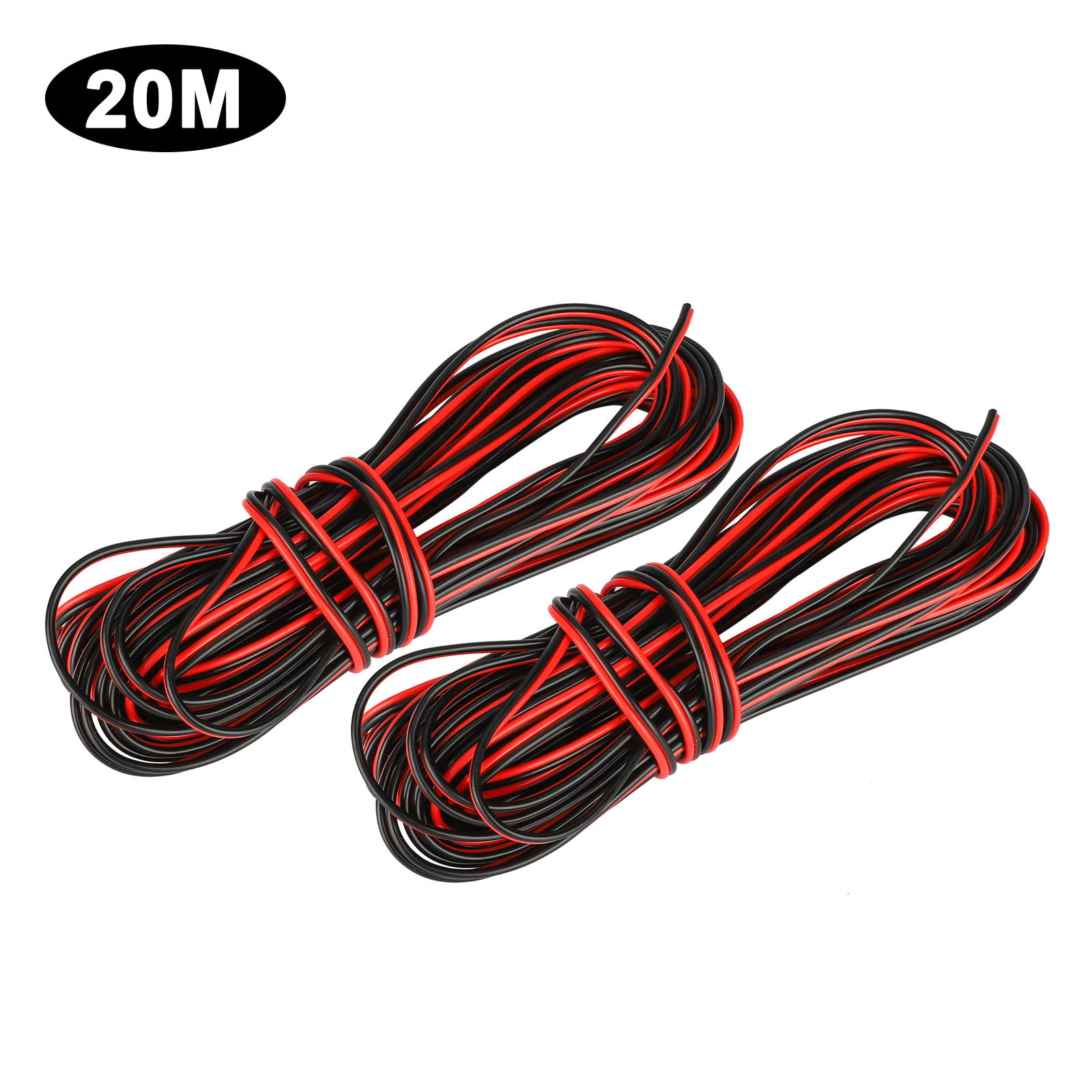 Cars Motorcycle Electric Wire Cable Red/Black Connector For Led Light 10m 2Pin 