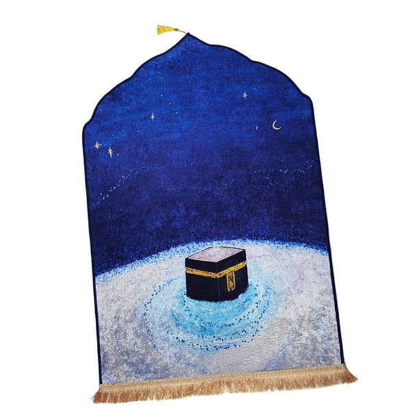 Alfombra de oración, alfombra de oración, alfombra de oración coleccionable suave, alfombra de piso Azul