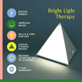 thumbnail image 2 of Northern Light Technologies Luxor Mini - 10000 Lux Light Therapy Lamp - Full Spectrum Pyramid LED Lightbox Therapy Light for Natural Mood and Energy Enhancement, Sunlight Desk Lamp, White, 2 of 5