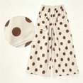 thumbnail image 7 of CHGBMOK Women's Polka Dot Wide Leg Pants Elastic High Waist Loose Casual Trousers Pull On Flowy Palazzo Pants with Pockets, 7 of 7