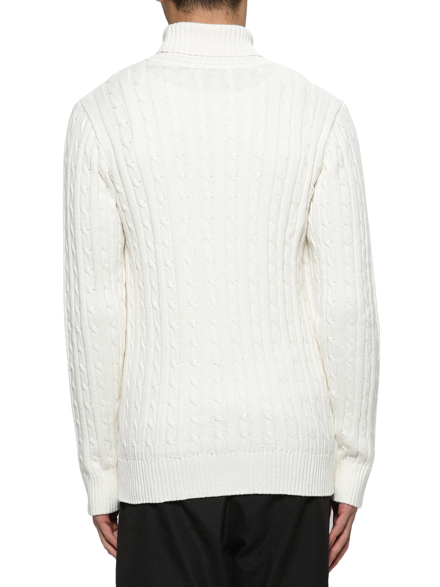Unique Bargains Men's Turtleneck Long Sleeves Pullover Cable Knit Sweater - image 3 of 4
