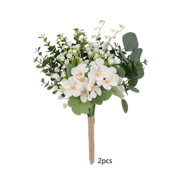 Ramos de flores artificiales, paquete de 2, arreglos florales artificiales, decoración rústica para bodas, piezas decorativas, accesorios para fotos, flores de plástico para el hogar, centros de