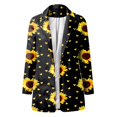 thumbnail image 2 of Gibobby Blazer de mujer casual Blazer De Mujer Chaqueta De Traje De Manga Larga Chaqueta Bolero Traje Cárdigan De Gabardina(Amarillo,M), 2 of 4