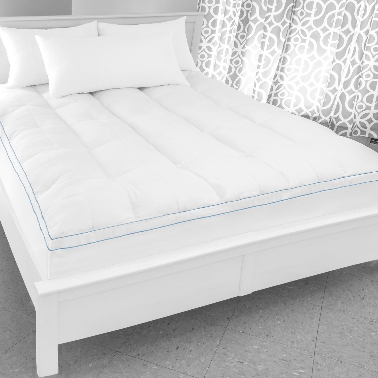 SwissLux Supreme Memory Foam and Fiber Bed Topper with Skirt Walmart