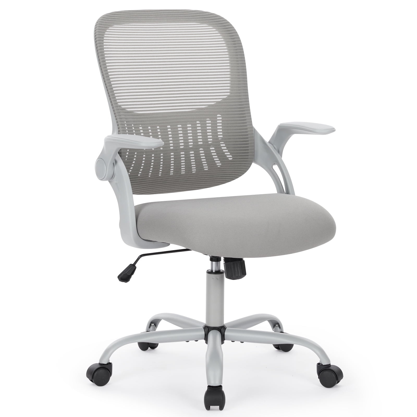 Casabay Office Chair, Ergonomic Mesh Desk Rolling Work Swivel Task Chairs with Flip-up Armrests, Comfortable Lumbar Support, for Home, Bedroom, Study