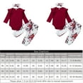 thumbnail image 7 of Jkerther 3PCS Infant Toddler Baby Girl Clothes Ruffle Long Sleeve Romper Bodysuit + Floral Pants +Headband Outfits, 7 of 7