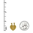 thumbnail image 4 of 10k 10kt Yellow Gold Diamond-cut Unisex Te Amo Broken Heart Charm Pendant for Men Women, 4 of 4