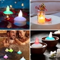 thumbnail image 4 of 12Pcs LED Floating Candle Light Waterproof Flameless Floating Tealight Smokeless Flickering Prop Lamp Décor Battery Oper, 4 of 10