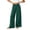 Green, variant on Khunlpohl Cotton Linen Pants for Womens Wide Legs Elastic Waist Palazzo Casual Pant Tied Loose Trendy Trousers with Pockets
