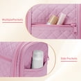 thumbnail image 4 of Travel Toiletry Bag for Women, Makeup Bag Organizer with Hanging Hook Portable Cosmetic Toiletries Case, Make up Accessories for Men, Pink, 4 of 10