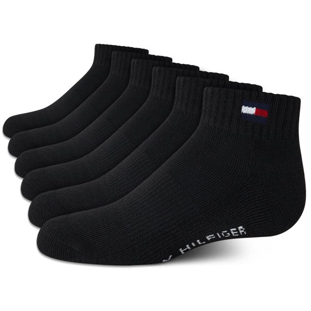 Pack de 6 calcetines Tommy Hilfiger Performance Cushiger, color negro