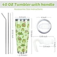 thumbnail image 4 of Frog 40oz Tumbler with Handle and Straw, Cute Strawberry Cup Coffee Mug Stainless Steel Insulated Water Bottle, Green Frog Gifts for Women Girl Birthday Christmas, 4 of 6