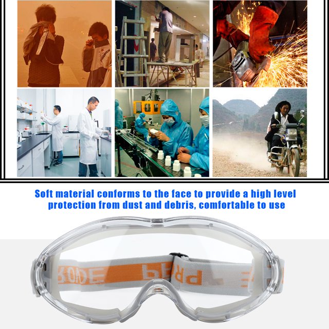 Work Goggles Work Glasses Glasses Eye Protection Against UV Anti Shock Working Protective Goggles Grey