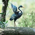 thumbnail image 2 of Crane Garden Statue Sculpture, Metal Heron Outdoor Decor, Yard Art Bird Decoy for Backyard Pond Patio Porch Lawn Decorations, 2 of 9