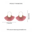 thumbnail image 4 of Pendiente de borla en forma de abanico duradero Ins Elegance moda exquisita joyería colgante de oreja elegante decoración para mujeres niñas Ropa, zapatos y accesorios Miscelánea Rosado Jumpingount AP008626-03, 4 of 6