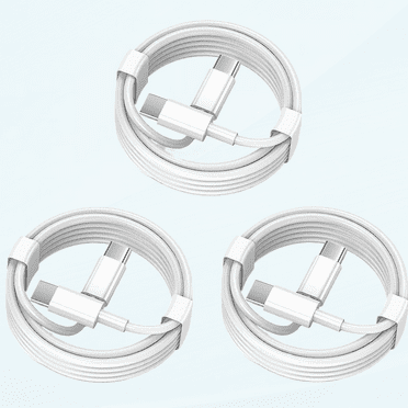 Apple USB C to USB C Charging Cable 3ft 60W 3Pack [Apple MFi Certified], Type C to Type C Fast Charger Cord Compatible for New ipad Pro 12.9/11, Air 4/5, Mini 6, MacBook Air, (White)