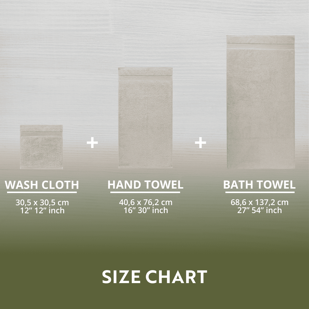 HOME ESSENTIALS 100% Cotton Luxury Turkish Wash Cloths and Bath Towels Set of 6, 600 GSM Lightweight Super Absorbent Travel Towels Pack, Quick Dry Towels for Spa, Hotel Bathroom Essentials, Beige