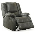 thumbnail image 3 of Signature Design by Ashley Bladewood Faux Leather Upholstered Manual Zero Wall Recliner, Gray, 3 of 7